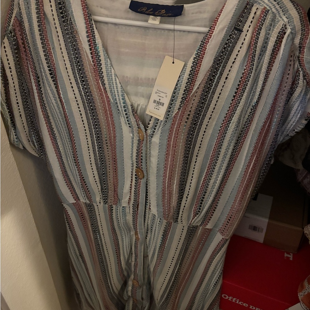 Striped Button-Down Dress